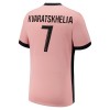 Original Fußballtrikot Paris Saint-Germain Kvaratskhelia 7 Ausweichtrikot 2024-25 Für Herren